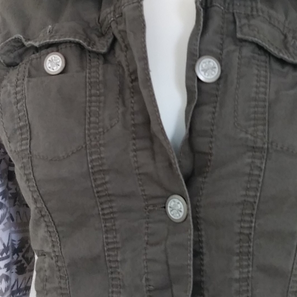 Jean/ fleeced jacket cropped - Picture 2 of 3